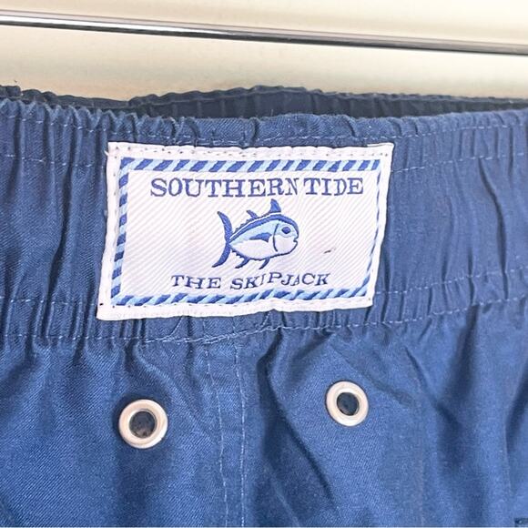 Southern Tide Swim Trunks men's size XL Navy Blue and Green - Picture 6 of 9